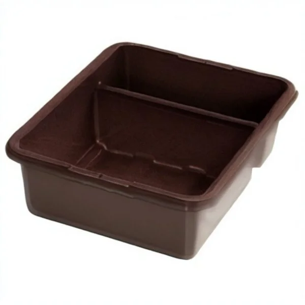 Brown 7" Tall Divided Bus Tub