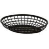 Oval Plastic Food Serving Basket | Black