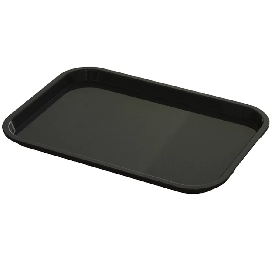 Plastic Tray - Black Rectangular Serving Tray