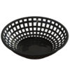 Round Plastic Food Serving Basket | Black