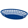 Oval Plastic Food Serving Basket | Blue
