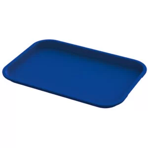 Blue Plastic Serving Trays 10x14