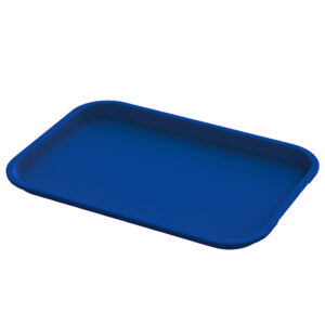 Rectangle Black Plastic Fast Food Tray - 12 inch x 16 inch - 50 Count Box