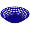 Round Plastic Food Serving Basket | Blue