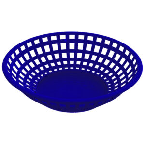 Blue Round Food Serving Basket