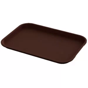 Brown Plastic Serving Tray | Size 12" x 16"