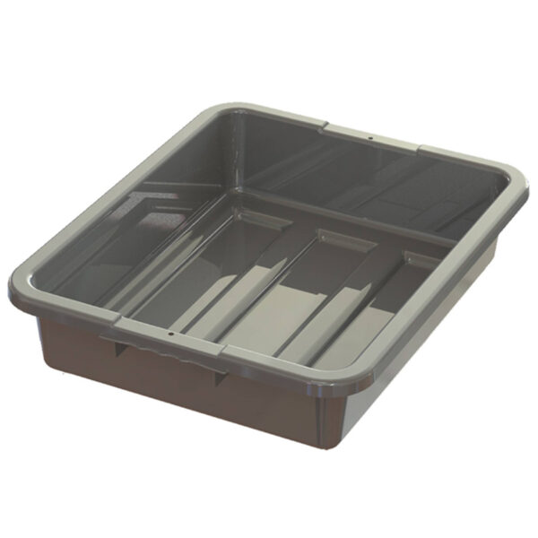 Gray 5" Tall Plastic Bus Tub