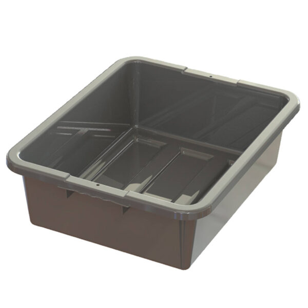 Gray 7" Tall Plastic Bus Tub