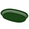 Oblong Plastic Food Serving Basket | Green
