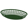 Oval Plastic Food Serving Basket | Green