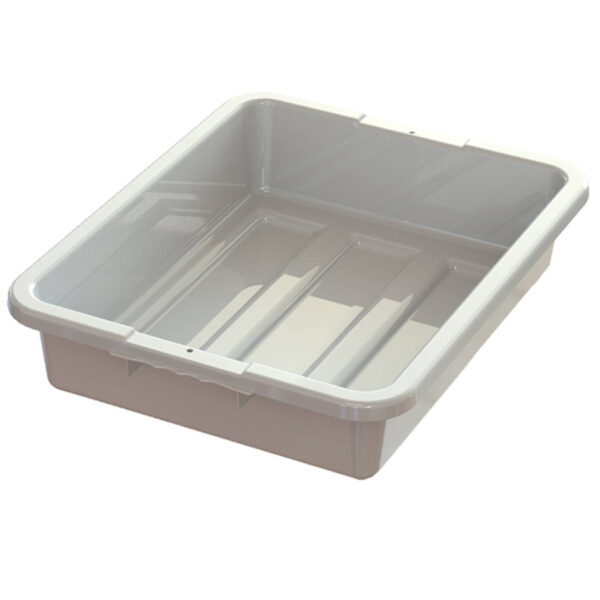 White 5" Tall Plastic Bus Tub