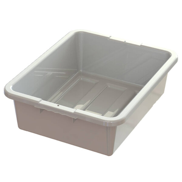 White 7" Tall Plastic Bus Tub