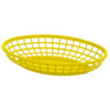 Oval Plastic Food Serving Basket | Yellow