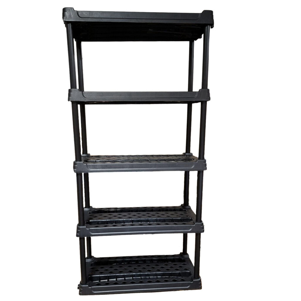 Plastic Shelving Unit 36"W X 18"D X 74"H 5-Tier Shelves