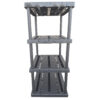 4 tier 24 inch shelf end view