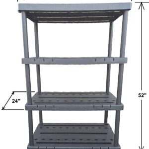 4 tier 24 inch shelf front view