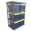 4 tier 24 inch shelf with totes iso view