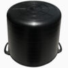 10 Gallon Black Plastic Bucket bottom view.