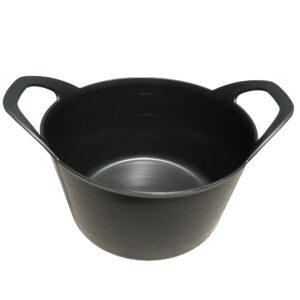 3 Gallon Black Plastic Bucket top view.