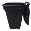 32-Gallon Trash Can left side view with open lid