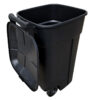 45-Gallon Trash Can right rear view with open lid