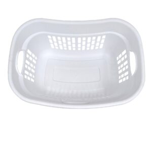 1.25 Bushel White Laundry Basket top view