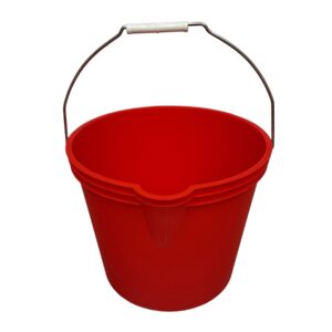 18 Quart Red Plastic Utility Bucket front view