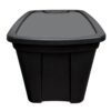 20 Gallon Black Storage Tote end view