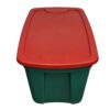 20 Gallon Christmas Storage Tote end view