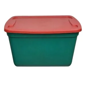 20 Gallon Christmas Storage Tote front view