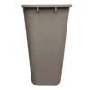 41 Quart Beige Wastebasket end view