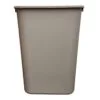 41 Quart Beige Wastebasket front view