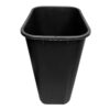 41 Quart Black Wastebasket end iso view