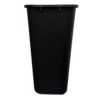 41 Quart Black Wastebasket end view