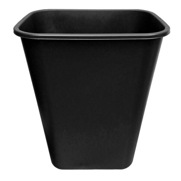 41 Quart Black Wastebasket front iso view