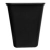 41 Quart Black Wastebasket front view