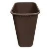 41 Quart Brown Wastebasket end iso view