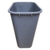 41 Quart Gray Wastebasket end iso view