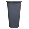 41 Quart Gray Wastebasket end view