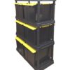 4 Tier 18 inch Shelf with totes iso view