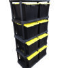 5 tier 18 inch shelf with totes iso view