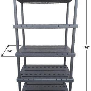 5 tier 24 inch shelf front view