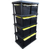 5 tier 24 inch shelf with totes iso view