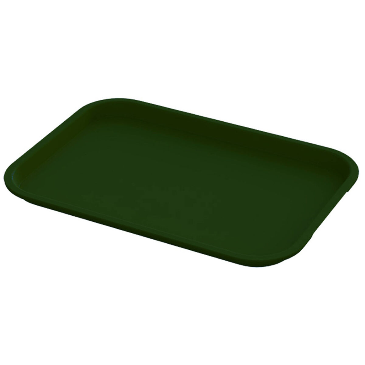 Choice 14 x 18 Green Plastic Fast Food Tray - 12/Pack