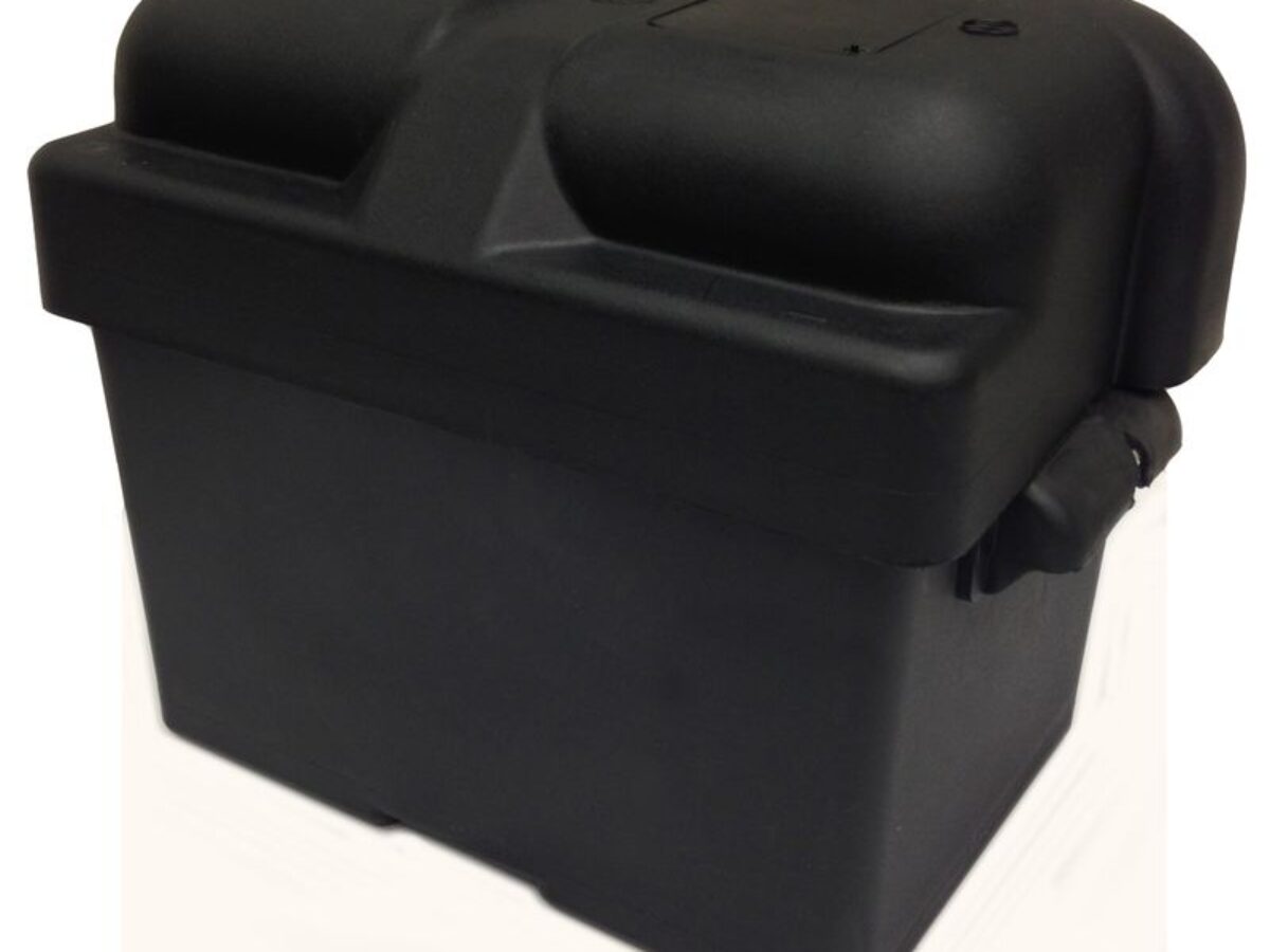 Autocraft Marine Battery Box, Small (Gp 24) - Black poly. - Length: 10.2 in  - Width: 7 in - Height: 7.6 in, 1 each, sold by each