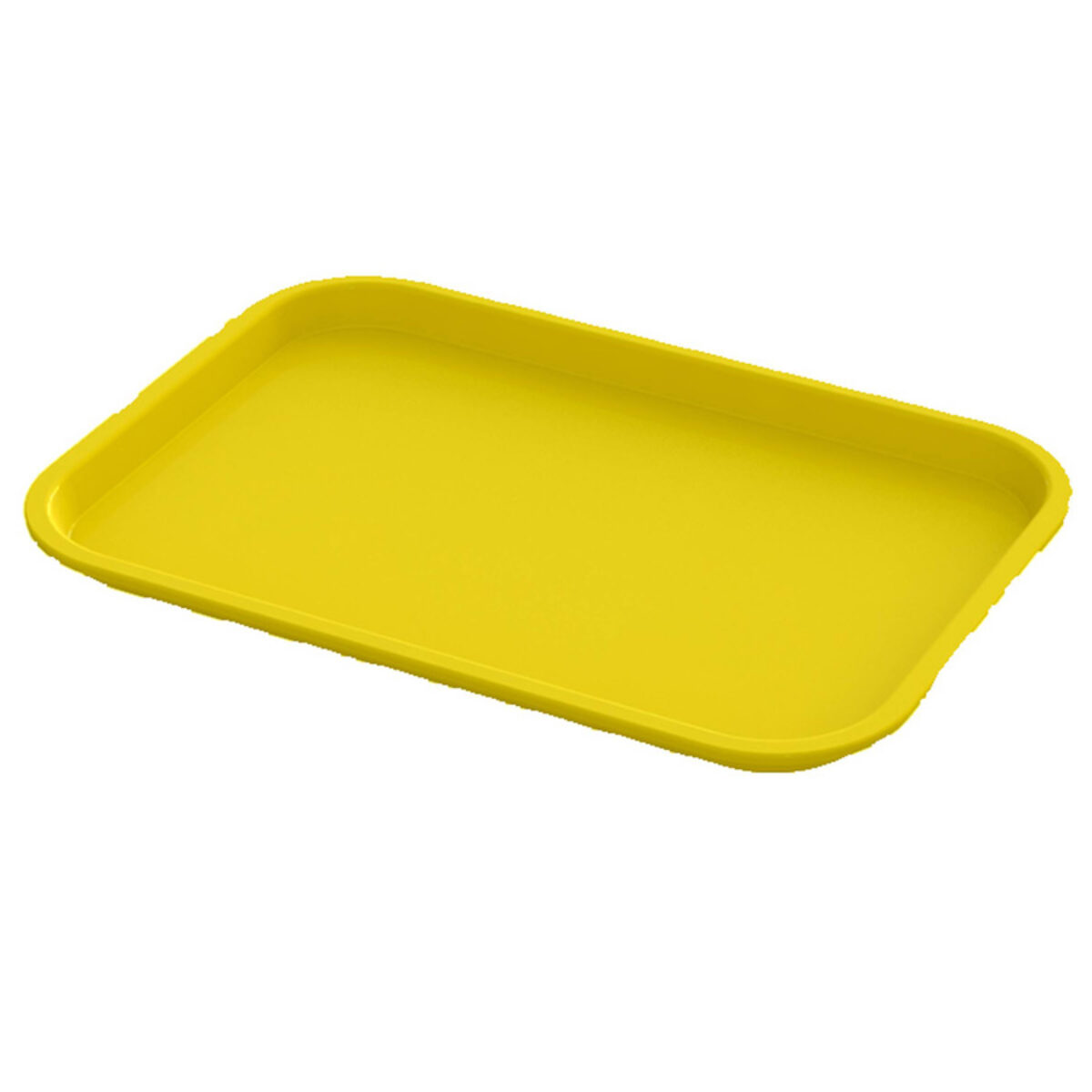 14 x 18 Yellow Rectangular Plastic Restaurant Serving Trays,  NSF-Certified, Fast Food Tray, 12/Pack